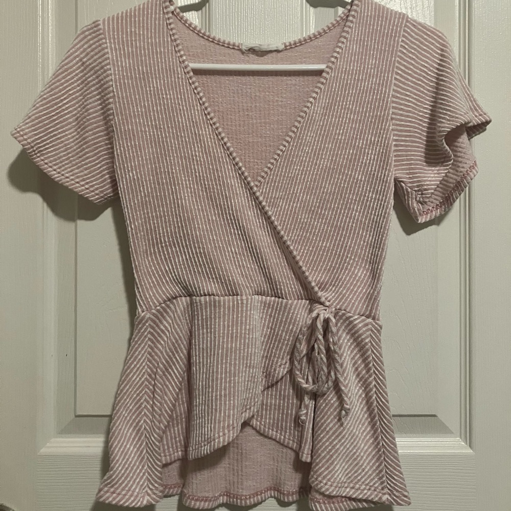 Pink Striped Top